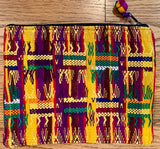 Large Pouch made from traditional Mayan textiles with extra pocket in back #12