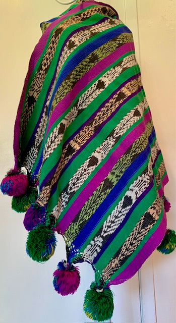 Traditional Mayan vintage shawl #4