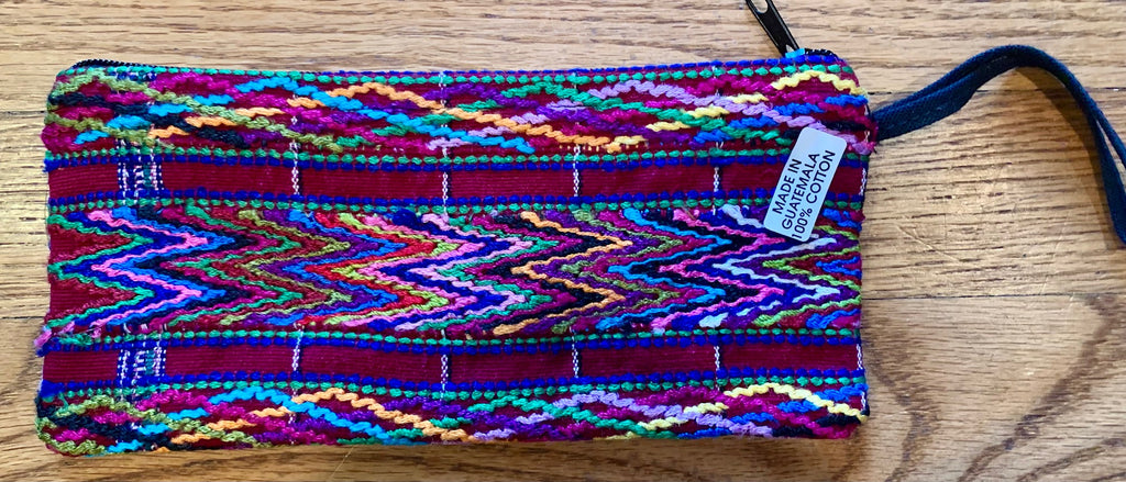 Handwoven Traditional Zip Purse Chichicastenango Guatemala Made From Huipil